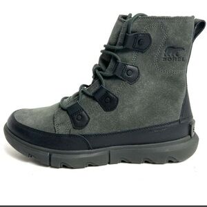 Sorel Dark Gray Suede Lace-Up Boots